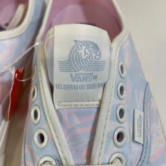 NWT Vans Authentic SF Sneaker US Open Poster Art Marshmallow Size M8.5 / W10 New - Picture 4 of 8